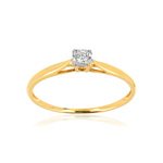 Bague or 375 2 tons diamant - vue 1