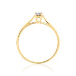 Gouden ring 375 2-toons diamant - bekijk 2