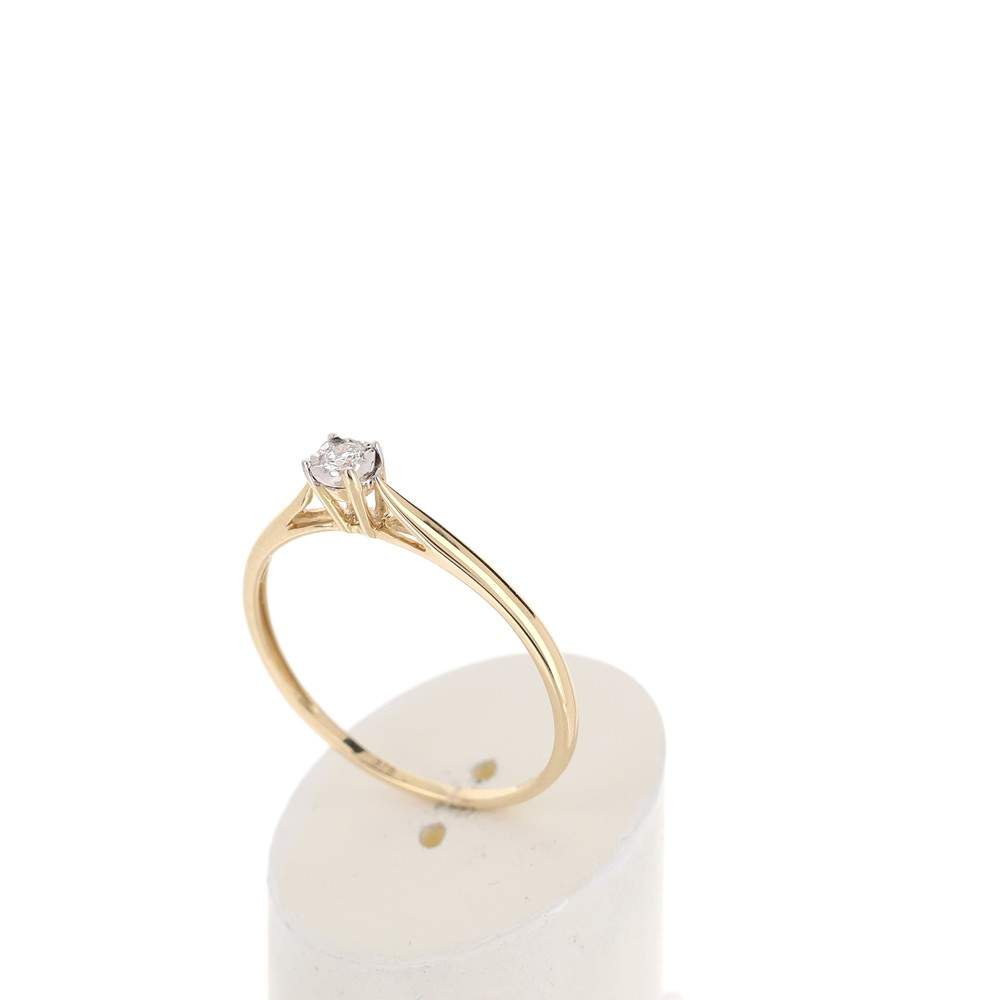 Bague or 375 2 tons diamant - vue 3