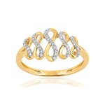 Bague or 375 2 tons diamant - vue 1