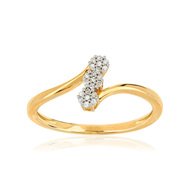 Bague or 375 2 tons diamant