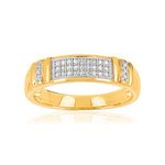 Bague or 375 2 tons diamants - vue 1