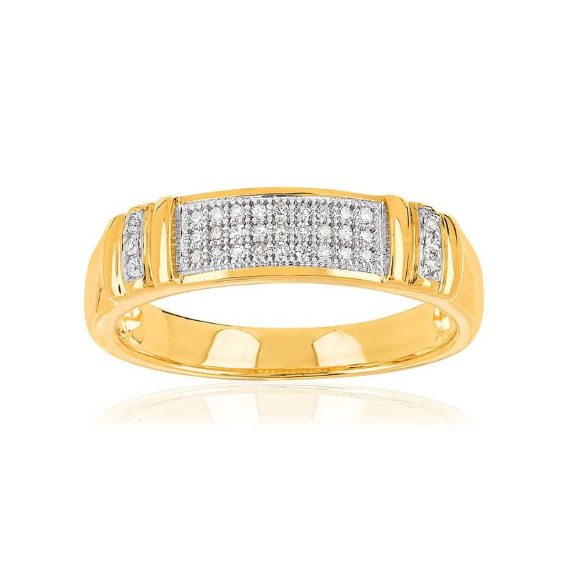 Bague or 375 2 tons diamants - vue 1