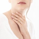 Ring gold 375 2 tone diamonds - view worn 1