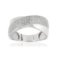 Bague or blanc 375 diamants