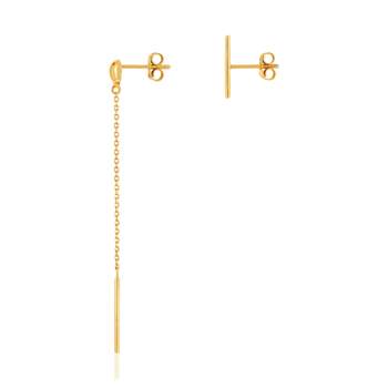 Earrings, yellow gold 375