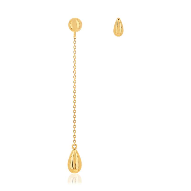 Boucles d'oreilles or jaune 375 - vue 1