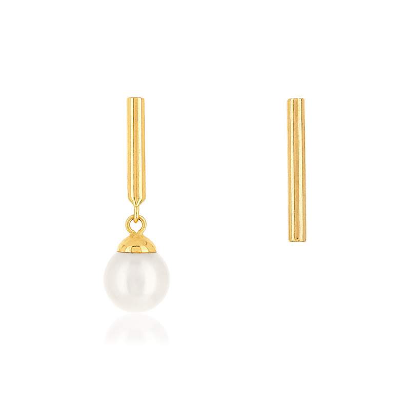 Boucles d'oreilles or 375 perle de culture de chine - vue 1