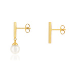 Boucles d'oreilles or 375 perle de culture de chine - vue 2