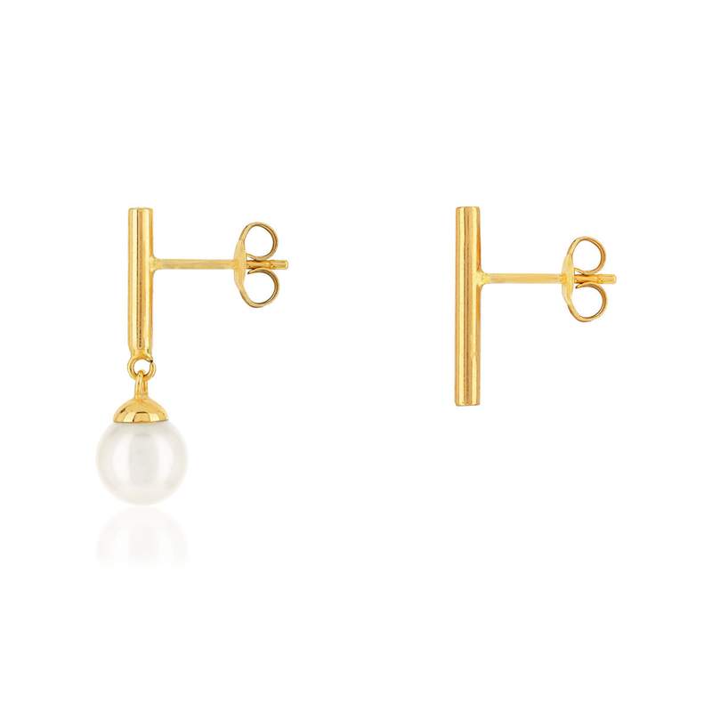 Boucles d'oreilles or 375 perle de culture de chine - vue 2