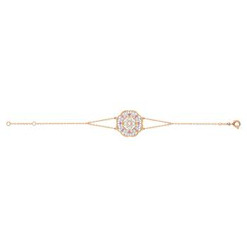 18 cm 2-tone 375 gold bracelet with tourmalines