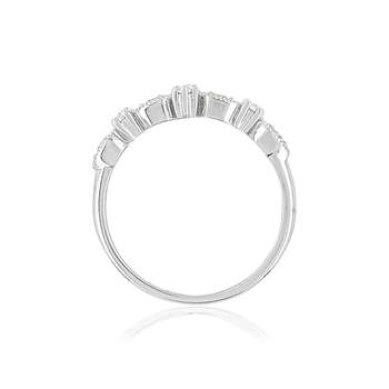 White gold ring 375 zirconias