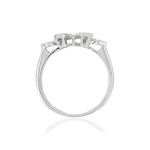 Bague or blanc 375 zirconias - vue 2