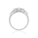 Bague or blanc 375 zirconias - vue 2