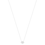 Ketting van 375 witgoud met zirkonia, 43 cm - afbeelding 1