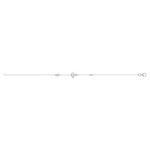 Bracelet or blanc 375 zirconias 19 cm - vue 1