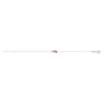 Bracelet or blanc 375 pierres fines 18 cm - vue 1