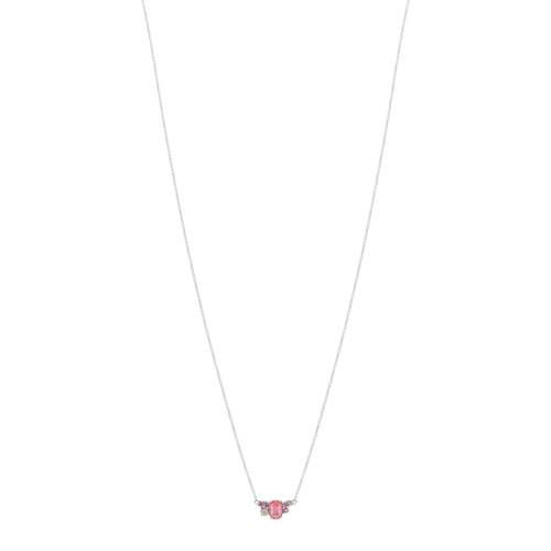 Collier or blanc 375 pierres fines 45 cm
