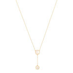 Collier or 375 jaune ronds nacres 45 cm - vue 1