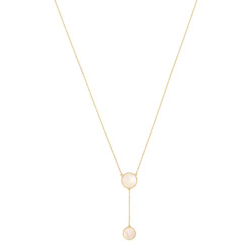 Collier or 375 jaune ronds nacres 45 cm