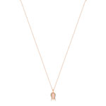 Collier or 375 2 tons nacre et zirconias 45 cm - vue 1