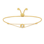 Bracelet or 375 diamant - vue 1