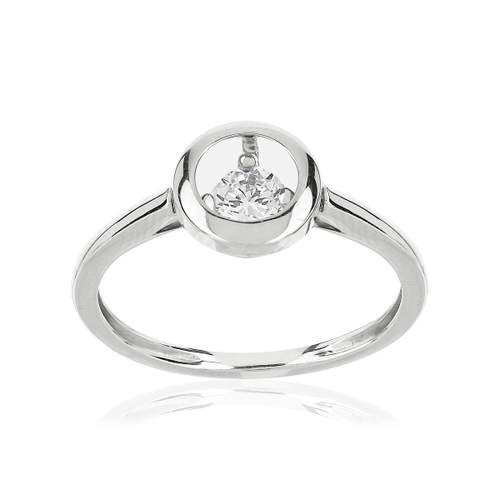 Bague or blanc 375 diamant