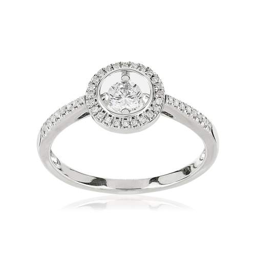Bague or blanc 375 diamants