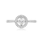 Bague or blanc 375 diamants - vue 3