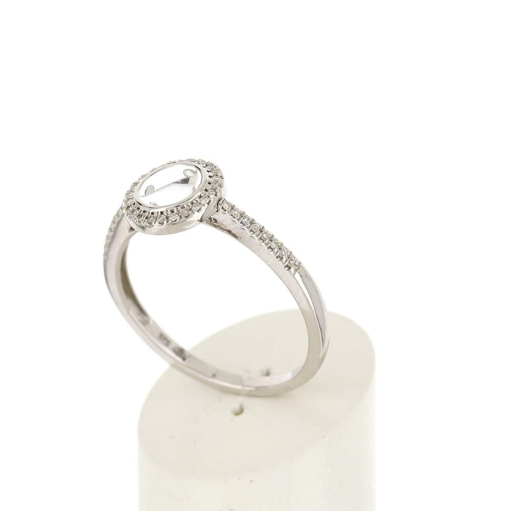 Bague or blanc 375 diamants - vue 3