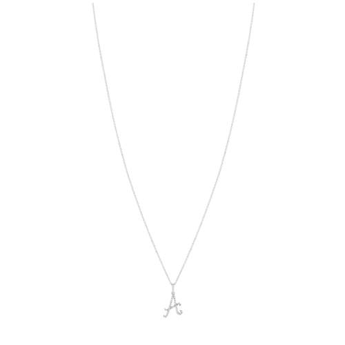 Collier or blanc 375 diamants 45 cm