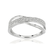 Bague or blanc 375 diamants