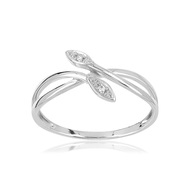 Bague or blanc 375 diamants
