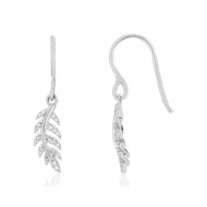 Boucles d'oreilles or blanc 375 diamants
