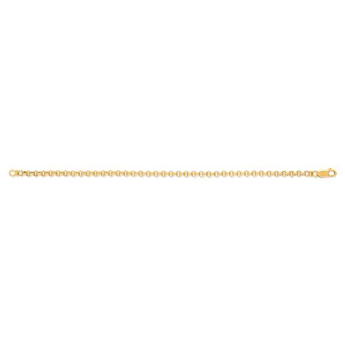 Bracelet or 375 jaune maille jaseron 18 cm