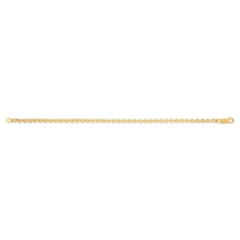 Bracelet or 375 jaune maille jaseron 18 cm - vue 1