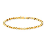 Bracelet or 375 jaune maille jaseron 18 cm - vue 2