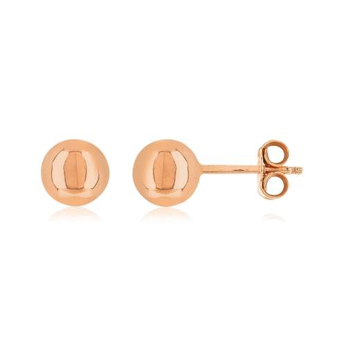Boucles d'oreilles or 375 rose boules