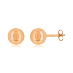 Boucles d'oreilles or 375 rose boules - vue 1