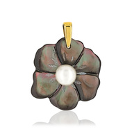 Pendentif or jaune 375 perle culture chine nacre