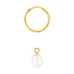 Geelgouden oorbellen 375 Chinese gekweekte parels - bekijk 2