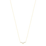 Collier or 375 2 tons 'V' diamants 42 cm - vue 1