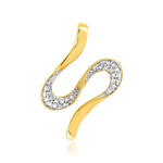 Pendentif or 375 2 tons diamant - vue 1