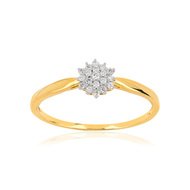 Bague or 375 2 tons diamants