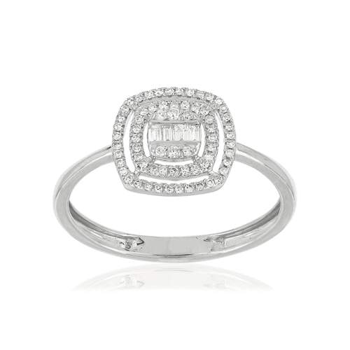 Bague or blanc 375 diamants