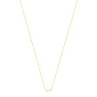 Collier or jaune 375 zirconias 42 cm
