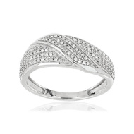 Bague or blanc 375 diamant