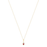 Collier or 375 2 tons rubis diamant