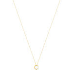 Collier or 375 2 tons anneaux entrelacés 42 cm - vue 1