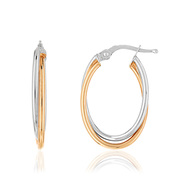 Boucles d'oreilles or 375 2 tons